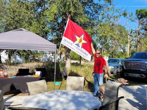 OS7 Jan 5th_ Mitch with Honor and Remember Flag